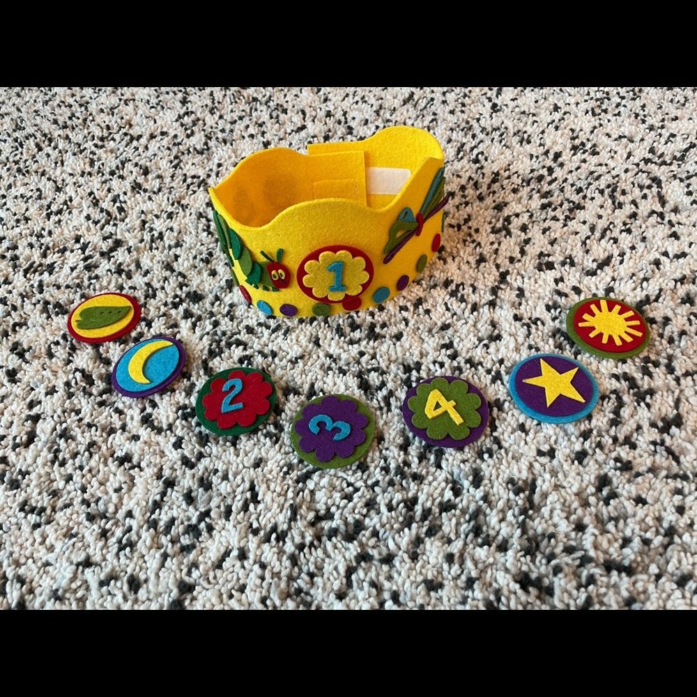 Hungry Caterpillar Felt Birthday Crown